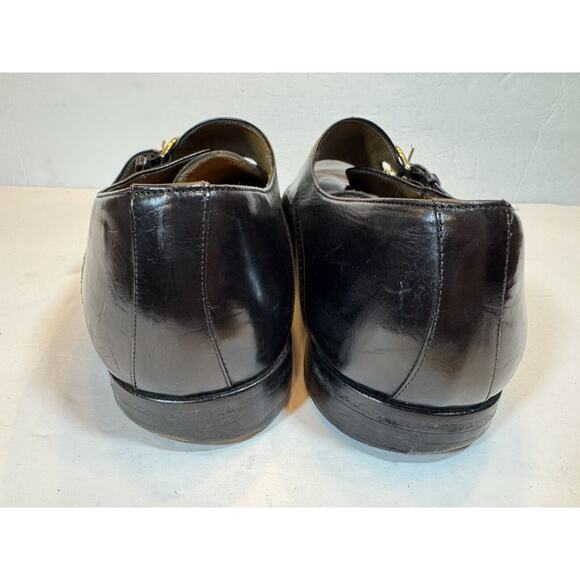 Size 11 Mezlan Portofino Monk Strap Black Leather Shoes main image 12